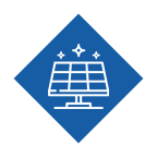 Clean solar panel icon